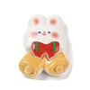 Christmas Rabbit Theme Opaque Resin Decoden Cabochons RESI-S397-02E-1