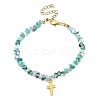 Alloy Cross Charm Bracelets BJEW-JB12323-02-2