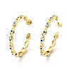 Enamel Evil Eye Wrap Stud Earrings EJEW-G327-02G-2