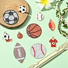 Sports Ball Acrylic & Alloy Enamel Pendants Findings Kits FIND-YW0006-57-5