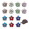 14Pcs 7 Colors Rhinestone Thread Iron on/Sew On Patches PATC-NB0001-50-1