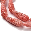 Synthetic Shell Carved Beads Strands SHEL-H007-03A-01-3