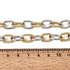 9MM Duo Tone 304 Stainless Steel Textured Cable Chain Necklaces for Women Men SA-CBA37BC-19GP-5
