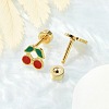 Cherry Ear Fake Plugs EJEW-H105-37G-4
