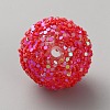 Opaque Acrylic Glitter Beads FIND-CJC0010-111A-10-2