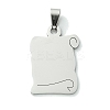 Non-Tarnish 201 Stainless Steel Pendants STAS-U003-07P-1