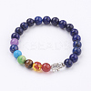 Natural Lapis Lazuli Stretch Bracelets BJEW-P180-A05-1