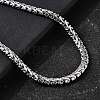 5MM 304 Stainless Steel Wheat Chain Necklaces for Men STAS-V011-02P-1