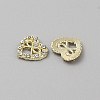 Heart with Bowknot Alloy Glass Cabochons MRMJ-WH0202-012A-G-2