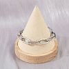 304 Stainless Steel Paperclip Chain Bracelets for Women Men BJEW-Z143-24P-2