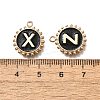 Alloy Black Enamel Pendants ENAM-K075-03A-G-3