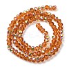 Electroplate Transparent Glass Beads Strands EGLA-A046-01B-13-3