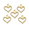 Brass Micro Pave Cubic Zirconia Pendants KK-E068-VB131-3