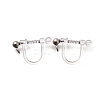 201 Stainless Steel Clip-on Earring Settings STAS-F311-15P-1