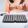 60Pcs 2 Colors Plastic Loose Diamond Round Boxes MRMJ-WH0094-01-6