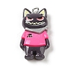 Opaque Resin Cat Pendants RESI-S399-07A-1