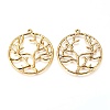 Alloy Metal Tree of Life Pendants LS-PALLOY-20320-AG-RS-2