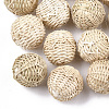 Handmade Reed Cane/Rattan Woven Beads LS-WOVE-T006-106-1