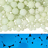 100Pcs 4 Styles Luminous Round Glass Beads GGLA-SC0001-20C-1