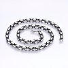 304 Stainless Steel Byzantine Chain Necklaces NJEW-F222-09BP-1
