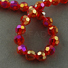 Electroplate Glass Beads Strands EGLA-R016-6mm-10-1
