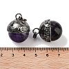 Natural Amethyst Sphere Pendants G-Q163-07AS-04-3