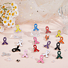 160Pcs 10 Colors Breast Cancer Awareness Pink Ribbon Enamel Pin JEWB-FH0003-22-4