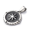 304 Stainless Steel Enamel Pendants STAS-U043-14P-2