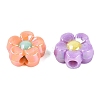 Two Tone Opaque Acrylic Beads OACR-Q203-07-3