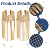 Brass Rhinestone Anklets AJEW-WH0542-75G-4