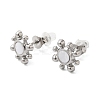 Non-Tarnish 304 Stainless Steel Embossing Stud Earrings EJEW-U001-06P-05-2