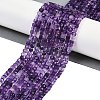 Natural Purple Fluorite Beads Strands G-P553-E02-03-6