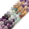 Natural Colorful Fluorite Beads Strands G-P603-C-6mm-07-2
