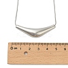 304 Stainless Steel Arc-shaped Pendant Necklaces for Women NJEW-A049-01P-3