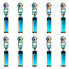 14Pcs Rectangle #3 Zinc Alloy Replacement Zipper Sliders FIND-GF0005-70B-1