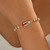 Elegant Brass Link Chain Bracelets XP3569-4