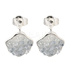 Brass Enamel & Quartz Stud Earring Findings KK-K388-18S-1