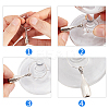 Brass Wine Glass Charm Rings KK-PH0036-43-4
