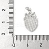 Brass Pave Natural White Shell Pendants KK-S522-18P-3