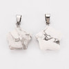 Star Natural Howlite Pendants G-Q367-18-2