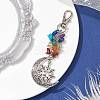 4Pcs 4 Styles Natural & Synthetic Mixed Gemstone Chip Pendant Decorations HJEW-JM01685-S-4
