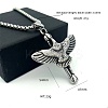Vintage Hip Hop 304 Stainless Steel Eagle Pendant Necklaces for Men Women ZO0098-6