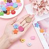 60 Pcs 6 Style Opaque Resin Cabochons CRES-SC0001-84-3