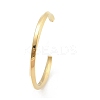 Ion Plating(IP) 304 Stainless Steel Cuff Bangles for Women LS-BJEW-K252-05G-1