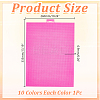 10Pcs 10 Colors Plastic Canvas Sheets for Embroidery DIY-AR0004-72-2