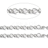 304 Stainless Steel Textured Twist Oval Link Chains CHS-G027-05P-2