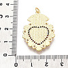 Brass Micro Pave Clear Cubic Zirconia Pendants KK-N268-44G-2