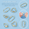 6Pcs 3 Styles Brass Screw Carabiner Lock Charms KK-UN0002-01-4