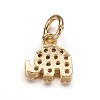 Brass Micro Pave Cubic Zirconia Pendants ZIRC-K070-42G-2