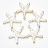 Spray Painted Alloy Pendants X-PALLOY-T065-24D-1